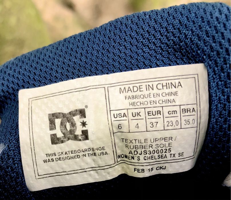 Sapatilhas DC cinza e azul