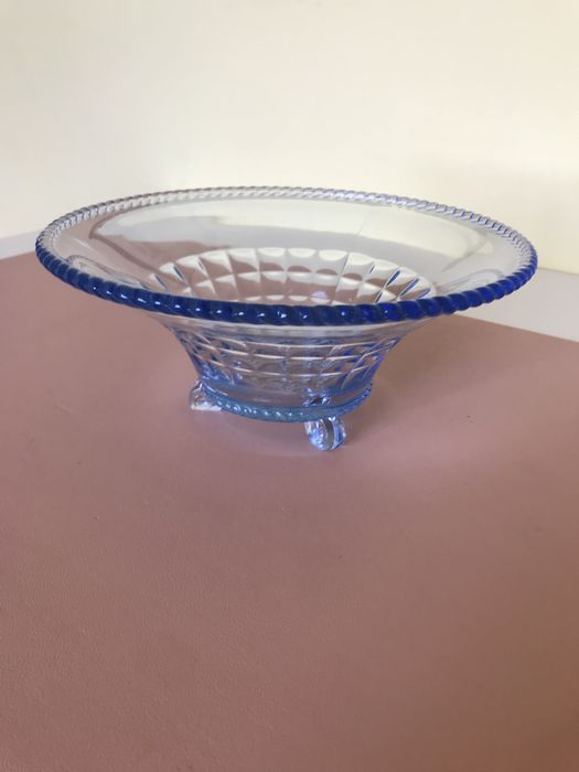 Szklana misa na owoce prl