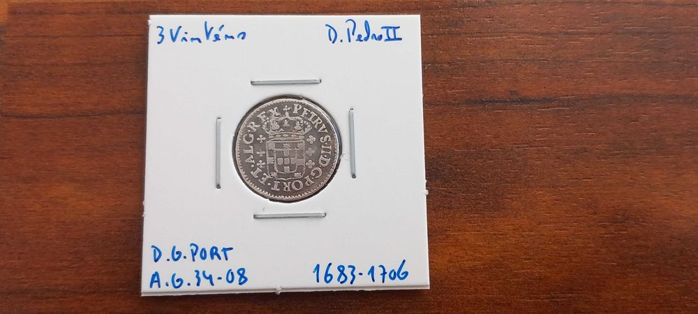 Moeda 3 Vinténs D.  Pedro II