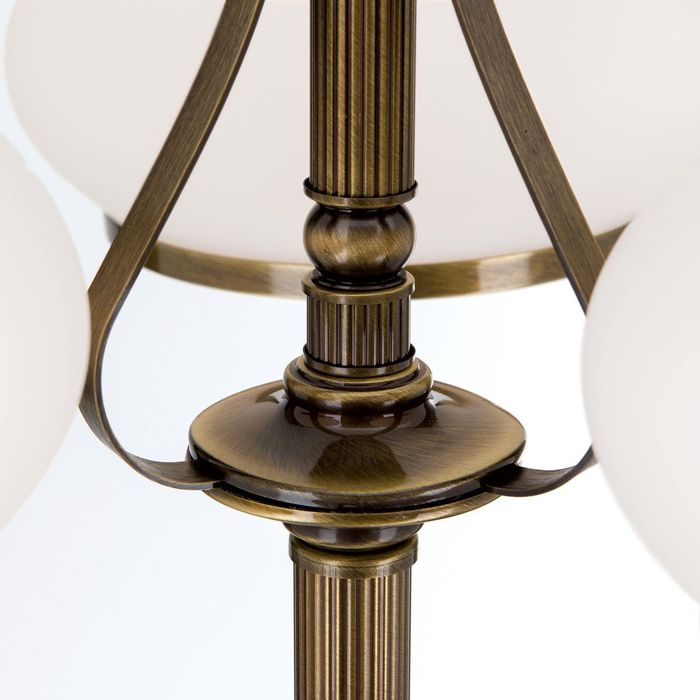 Lampa podłogowa, mosiężna, patyna