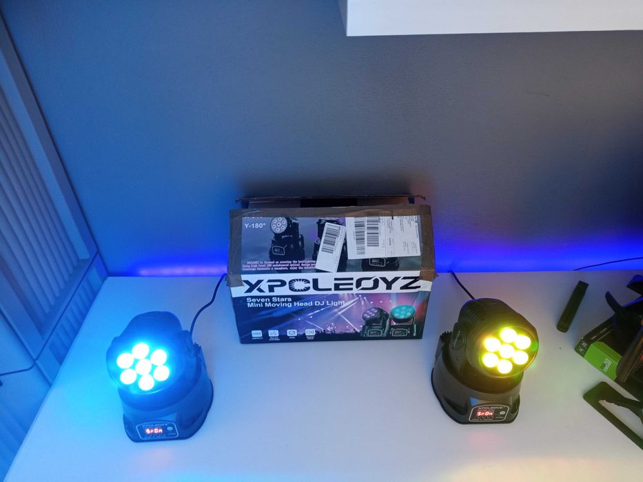 2 Robôs Mini LED 7x12W RGBW