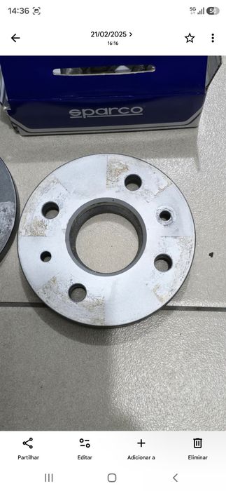 Jogo de 4 Espaçadores Sparco 4x98 (2x 13mm + 2x 20mm) c/ Pernos - Grupo Fiat