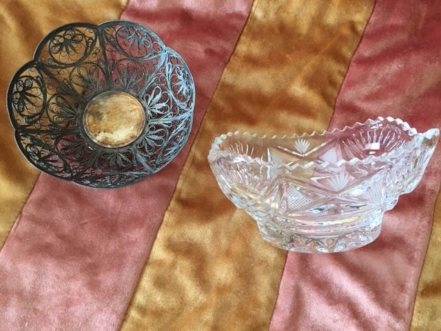 Конфетницы, вазы из хрусталя