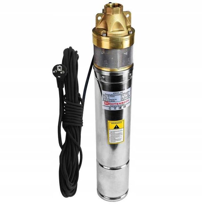 Pompa głębinowa śrubowa 4SKM 150 kabel 15m 50L/min Rohtenbach