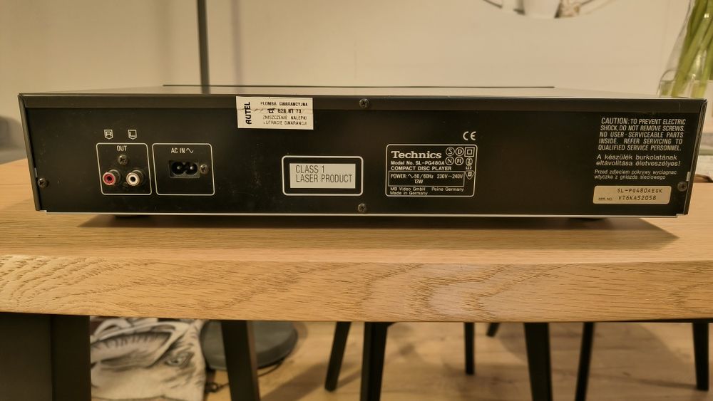 Odtwarzacz CD Technics Sl-PG 480A