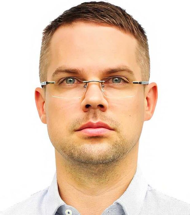 Okulary do czytania prostokątne szkła bez oprawek +2,5 z etui