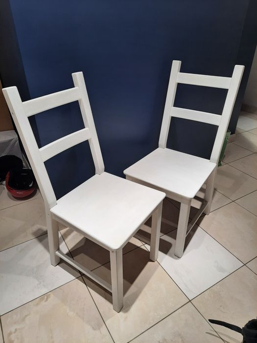 Krzesło drewniane 2szt IKEA krzesła białe