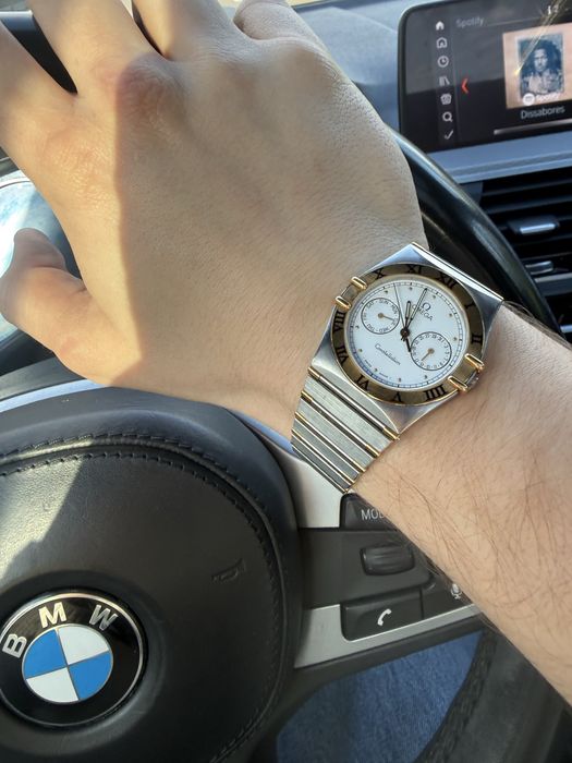 Omega Constellation steel / gold quartz