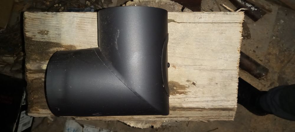 Коліно чорне 90* діаметр 120 сталь 1мл