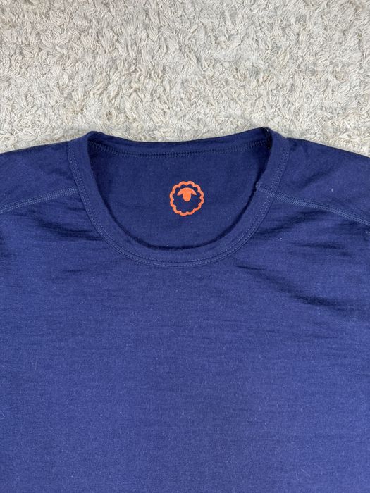 Жіноча шерстяна кофта isbaa 100% merino wool синя повсякденна хл