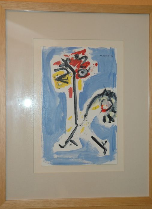 Quadros originais e únicos em moldura da série galos de pintor minhoto