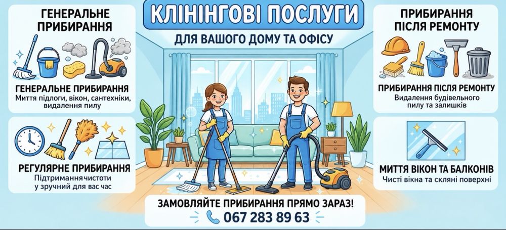 Прибирання ,клінінг