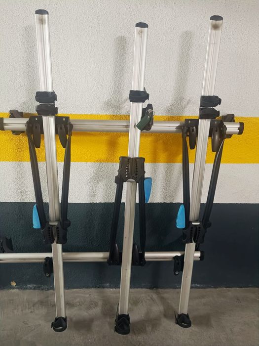 Barra tejadilho com 3 suportes para bicicletas