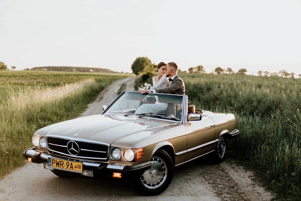 Auto do ślubu Mercedes SL  3800 R 107  cabrio