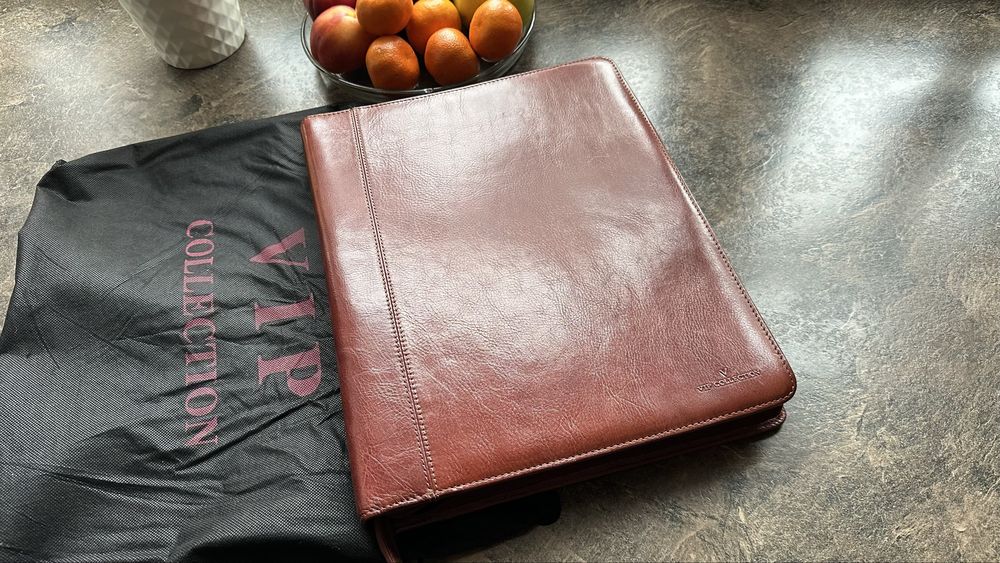 Skórzana aktówka nowa Vip Collection (brązowa)