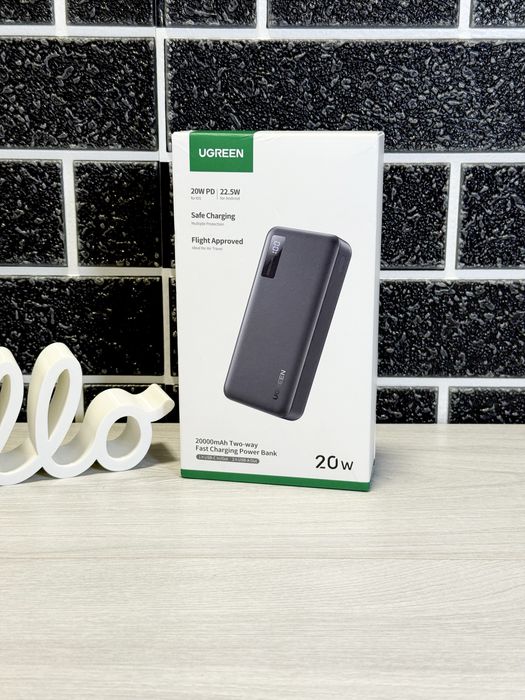 UGREEN PB312 павербанк 20000 mAh 20W швидка зарядка