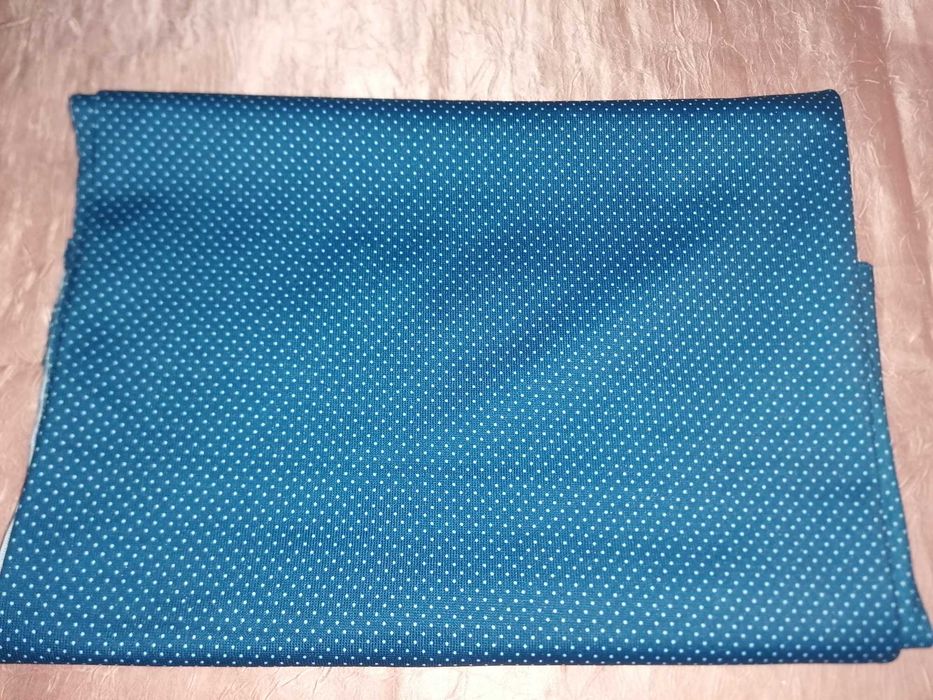 Tkanina, kupon materiału w groszki 77x138cm.Bistor