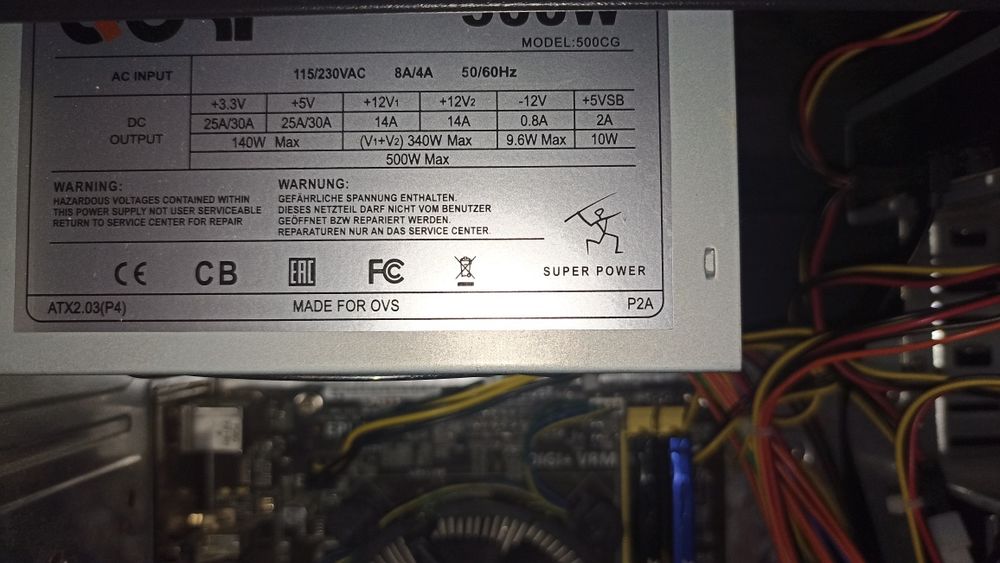 Продам ПК на intel i5 4490 із відео картою GTX 1050 TI