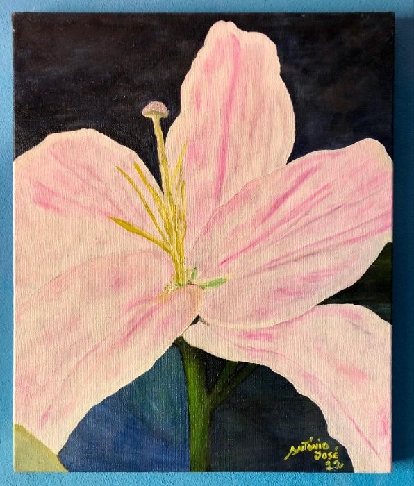 Quadro António José Santos Silva Acrílico Em Tela Motivo Naturalista