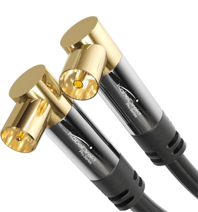 Cabo de antena 4K, cabo TV com ângulo de 90° - 3 metros