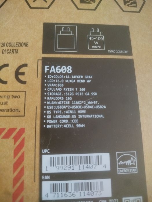 Laptop Asus FA608