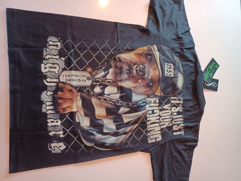 T-shirt marca Rock Chang 3D com Bulldog