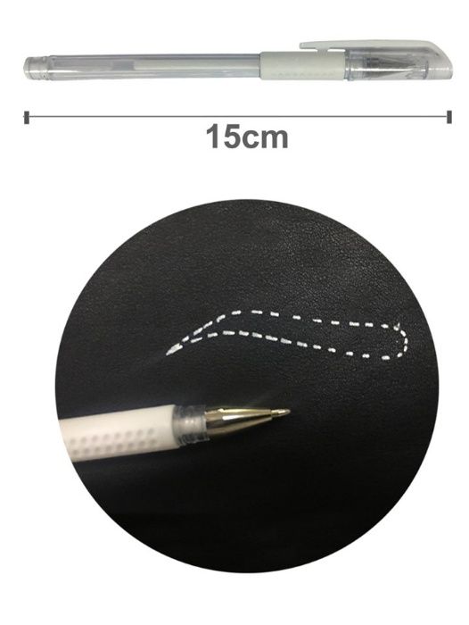 Caneta de gel branca para definição do design de sobrancelhas