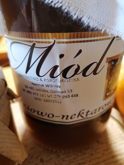 Miód wielokwiatowy z ekologicznej pasieki 500 ml /40zl
