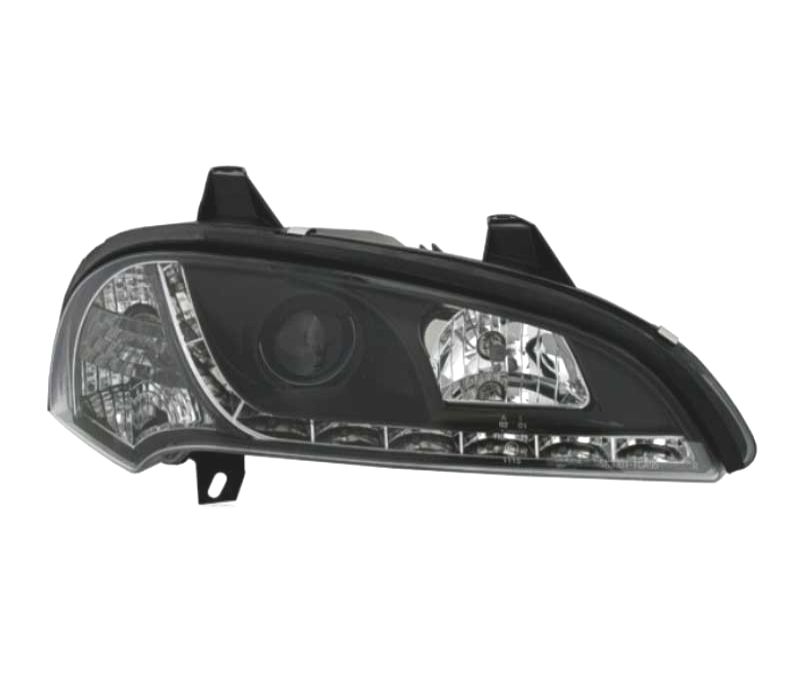 FARÓIS FRONTAIS LUZ DIURNA LED PARA OPEL TIGRA 94- FUNDO PRETO