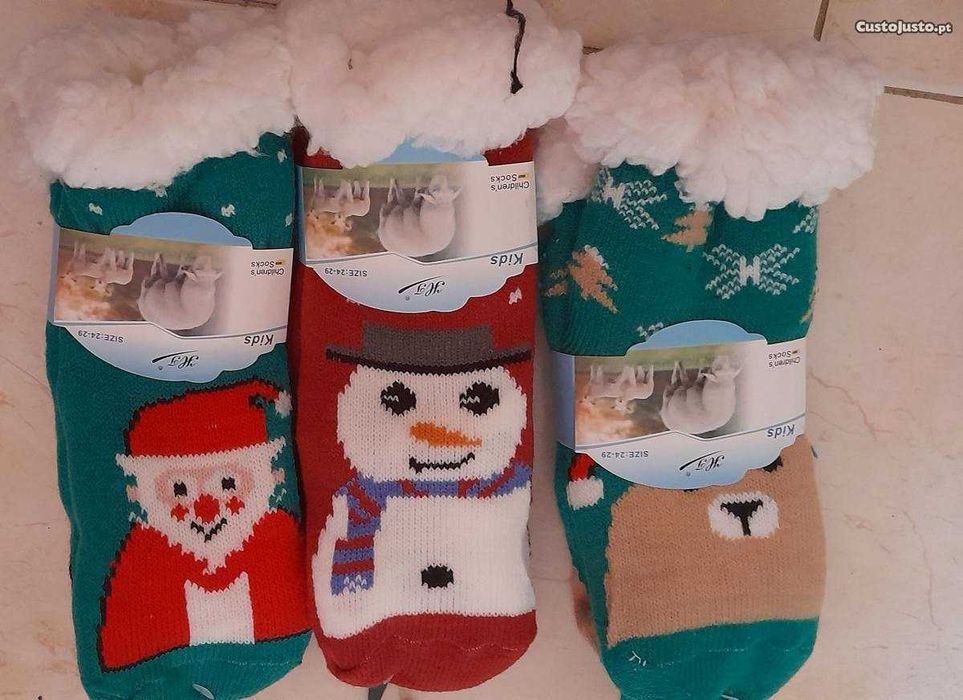 Pack 3 meias com pelo de ovelha 24-29 "novas com etiquetas"