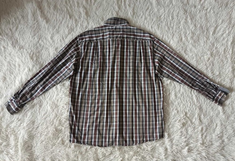 Koszula męska w kratę Casa Moda, XL, bawełna 100%, z kołnierzem, długi rękaw