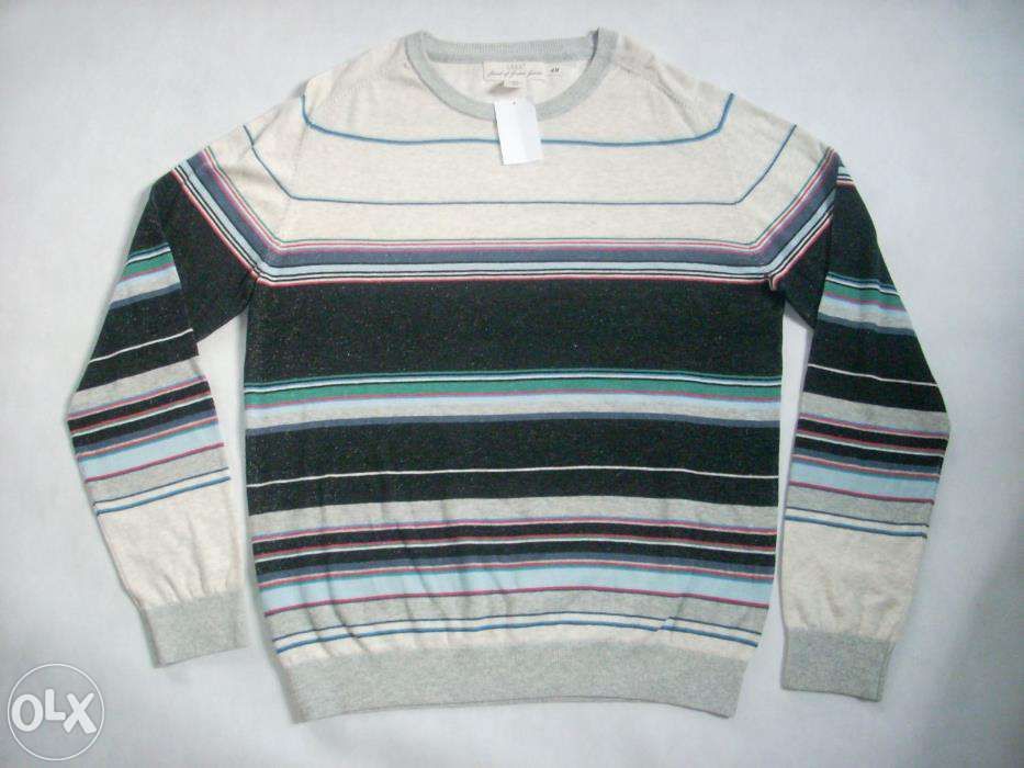 H&M LOGG sweter męski NOWY Bawełna L