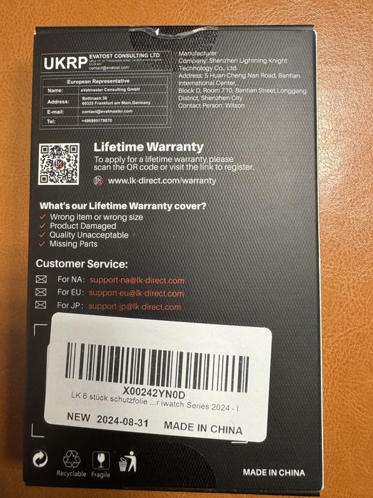 Protetores de ecrã LK para Apple Watch 10 46mm