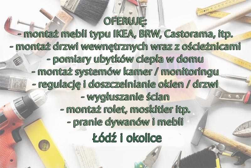 Montaż mebli, drzwi, docieplanie poddaszy, wygłuszanie ścian, itp.