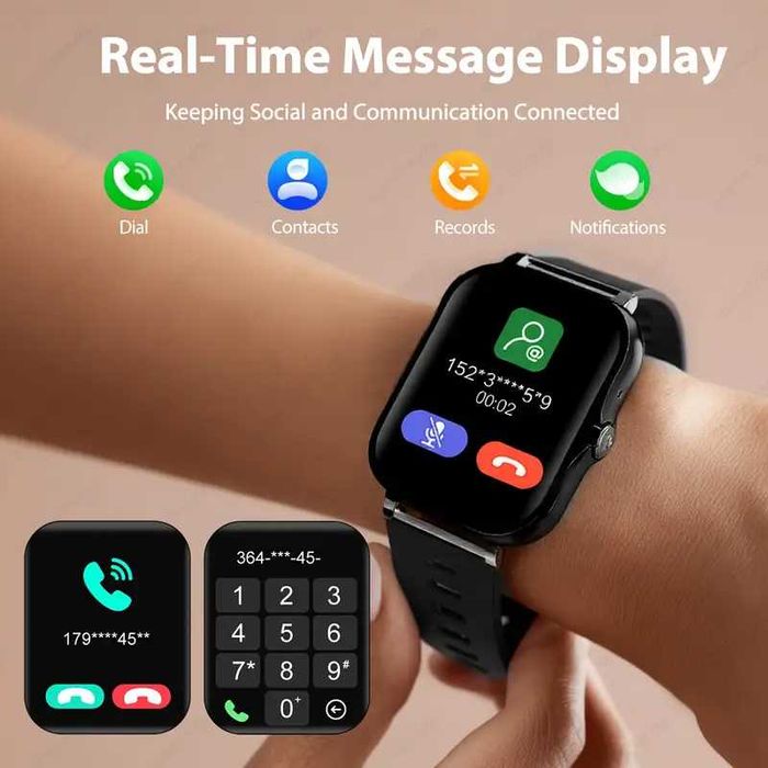 Smartwatch Inteligente unissexo, compatível c/ Android e iPhone. Novo.