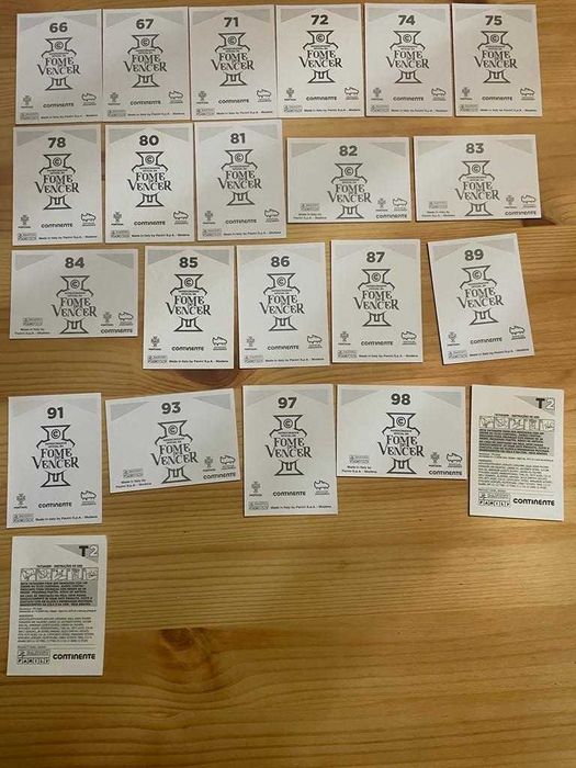 Cromos Fome de Vencer - Continente
