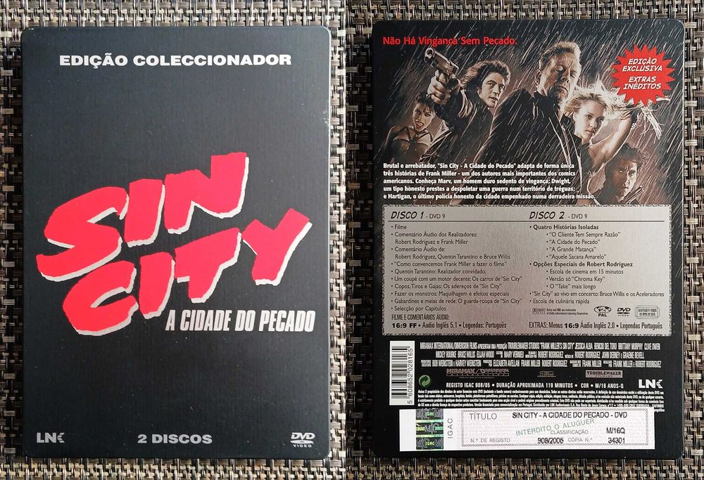 7 DVDs - Ed. Colecionador - Caixa Metálica - Raros - Muito Bom Estado