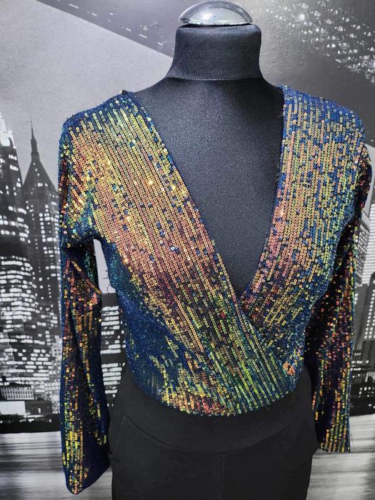 Cekinowy kombinezon multikolor nowy