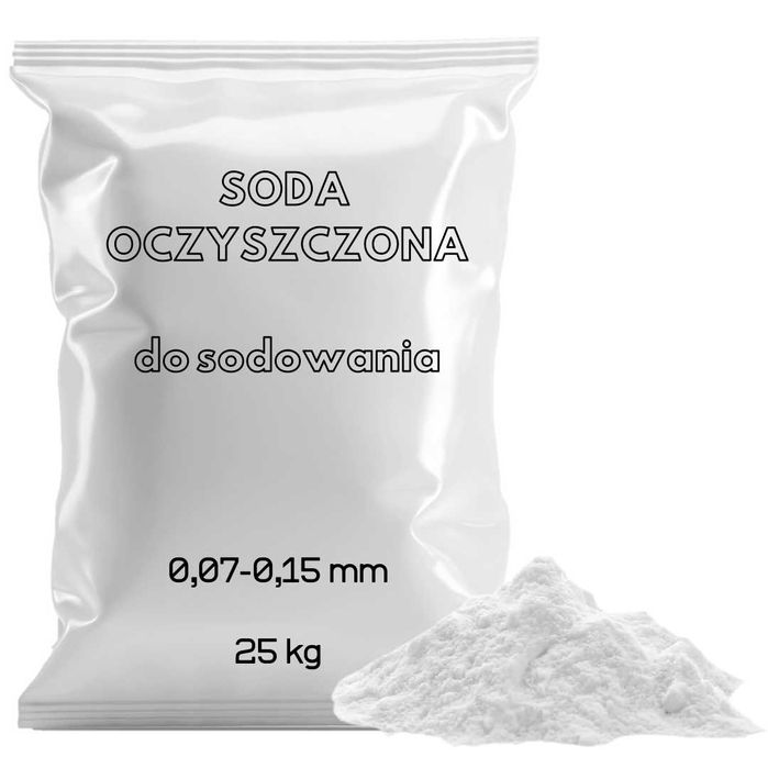 Soda oczyszczona techniczna- piaskowanie, sodowanie 0,07-0,15 mm 25KG