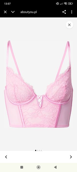 Biustonosz gorset z wiązaniem z tyłu