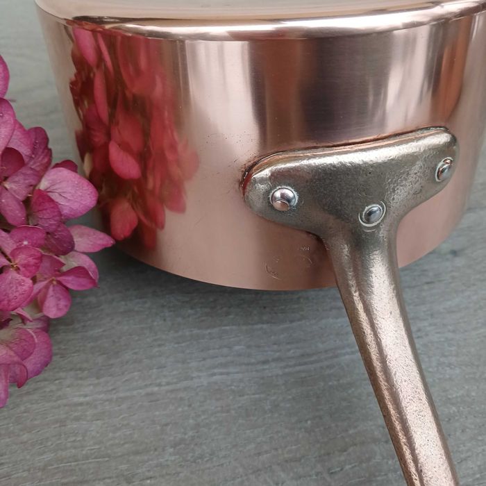 Miedziany garnek miedziane rondle komplet 4szt - sygnowane