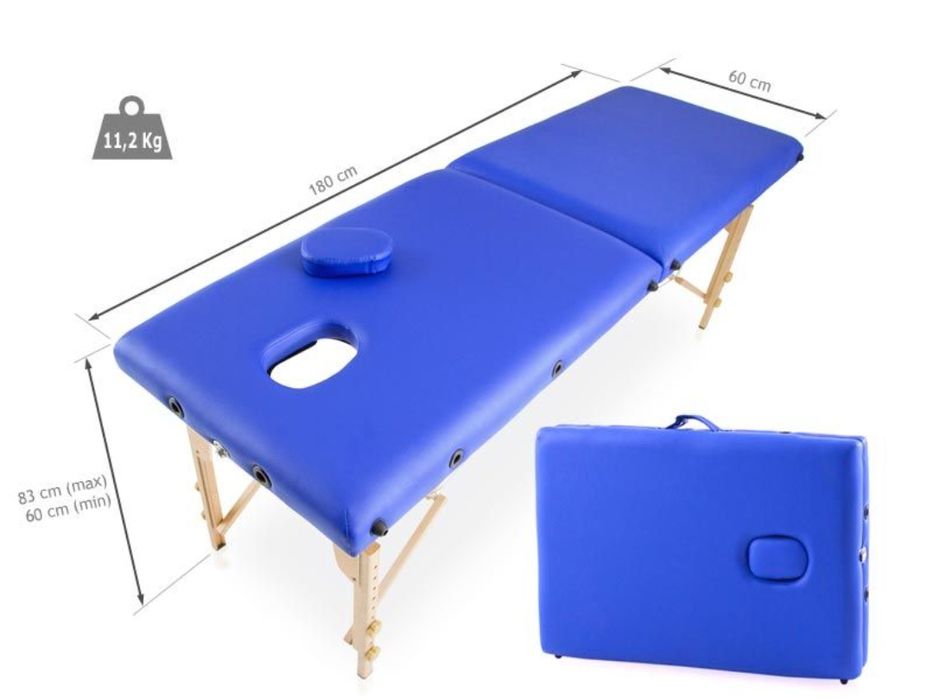 Marquesa massagem portátil de madeira QUIRUMED 180X60 cm