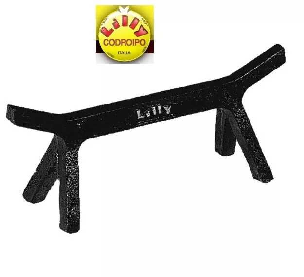Żeliwny stojak na drewno do pieca  Pizza Pizzeria   Lilly Cm 40x14h