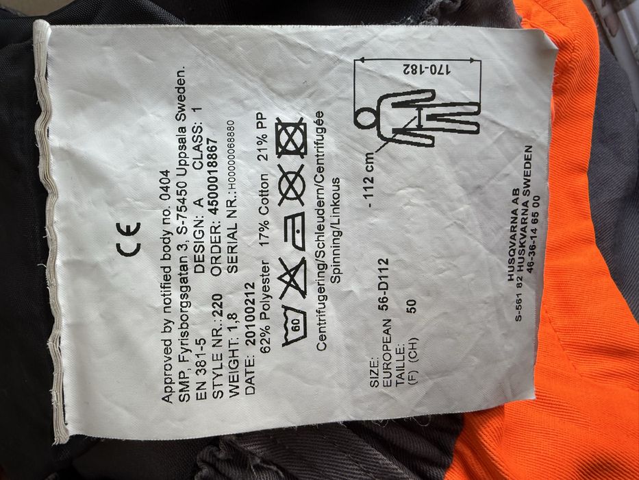 Spodnie antyprzecieciowe Husqvarna w bardzo dobrym stanie