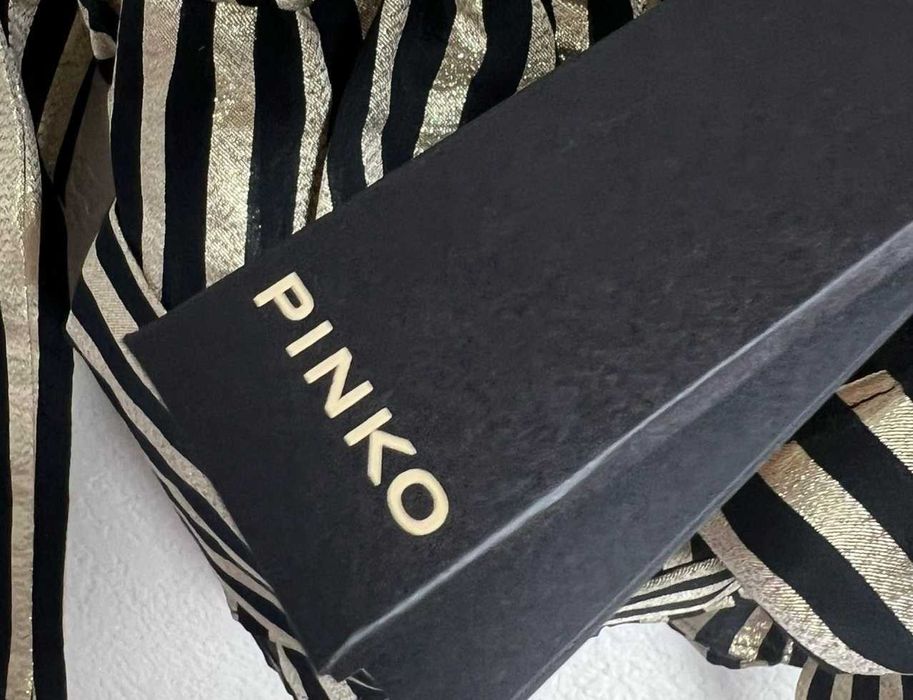 PINKO bluzka baskinka z bufiastymi rekawami 38 M