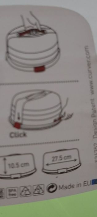 Pojemnik na ciasto jedzenie