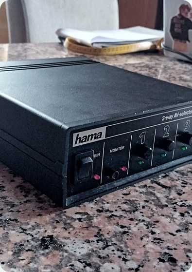 SELETOR AV HAMA 320, Monitorização DIN de 6 pinos, 3 PORTAS SCART