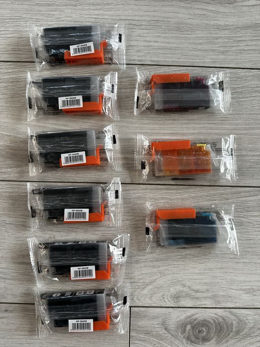 Tusze do drukarki HP zamienniki zestaw 364 czarny i kolory