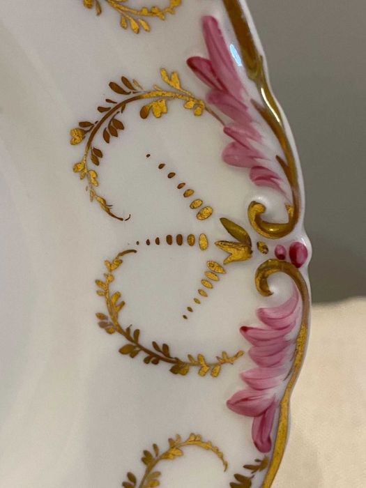 Talerze deserowe, porcelana (I poł. XIX w.) Schumann Moabit SPM Berlin