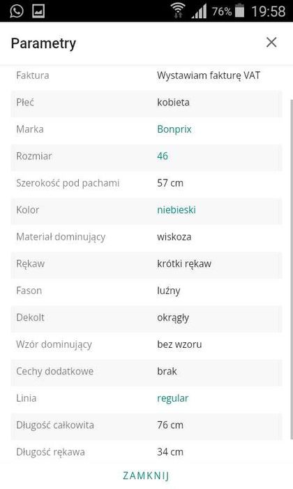 Dluga luzna bluzka Bonprix